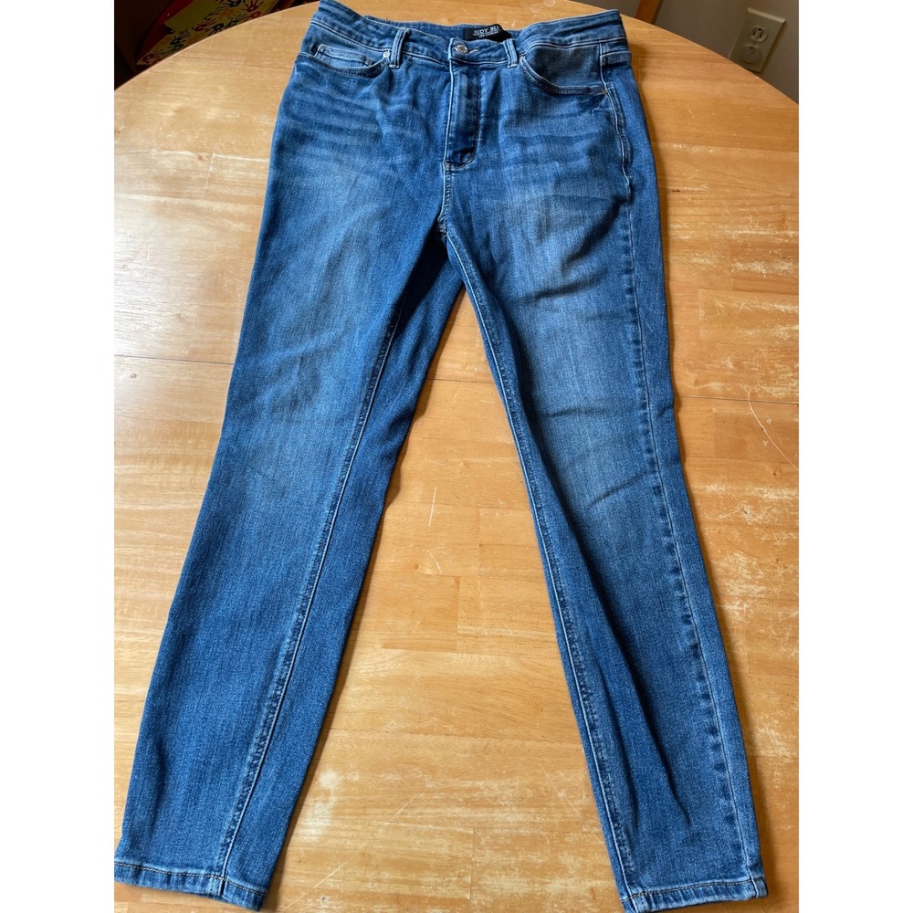 Lot of 2 Judy Blue Women's Jeans Size 15/32 Stretch Skinny & Mid Rise Distressed